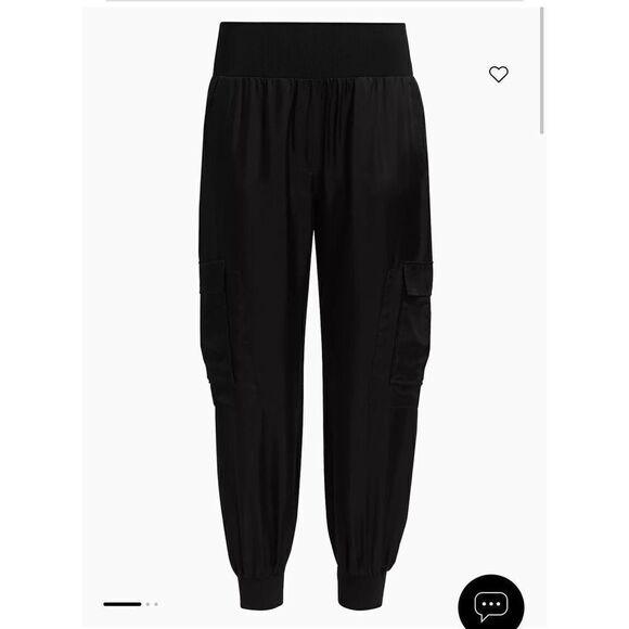 Cinq à Sept Giles Twill Cargo Joggers Size M in Black - Picture 2 of 7
